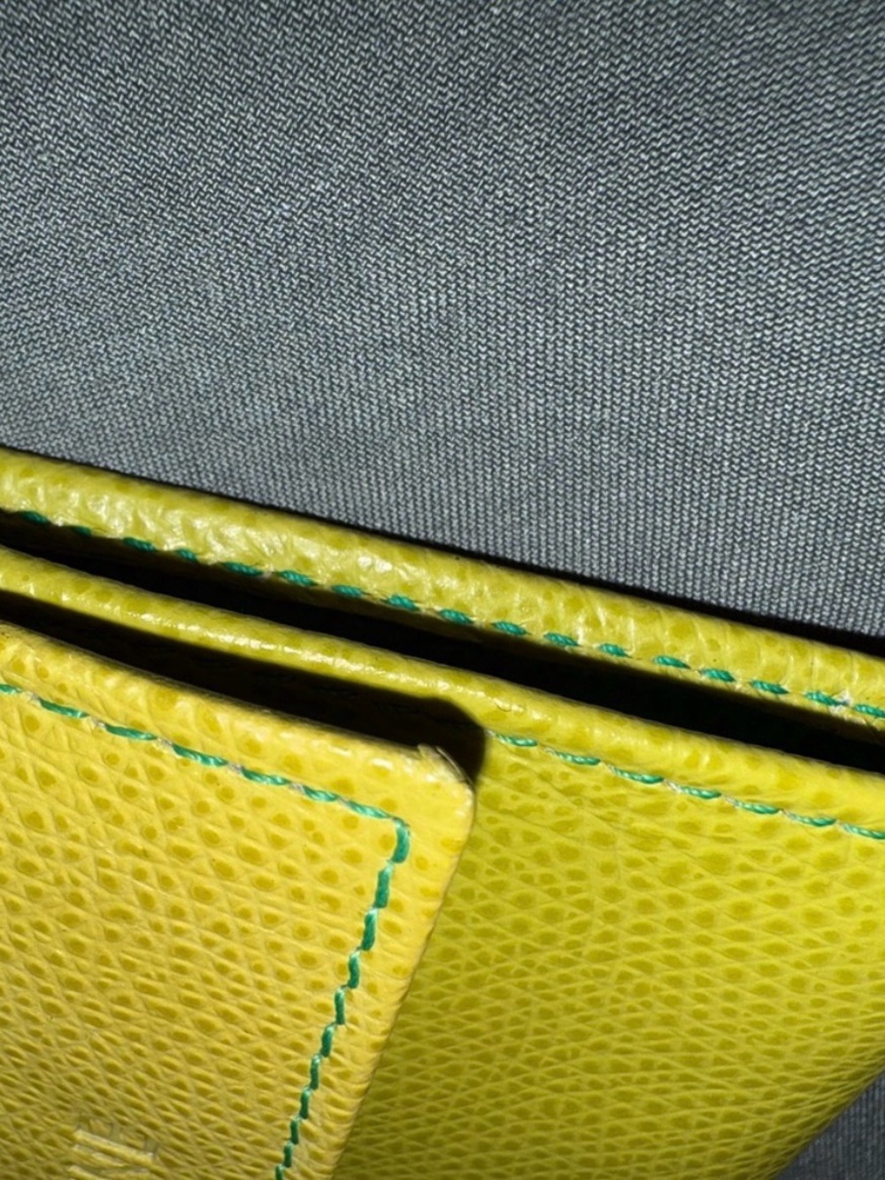 Authentic Celine Rare Lime Yellow Small Coin Wallet - Picture 7 of 7